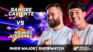 SANGRE CALIENTE vs NO MISS JUST FAKE 🔥 Rosdri y Nene juegan en el Major de Paris de Rocket League
