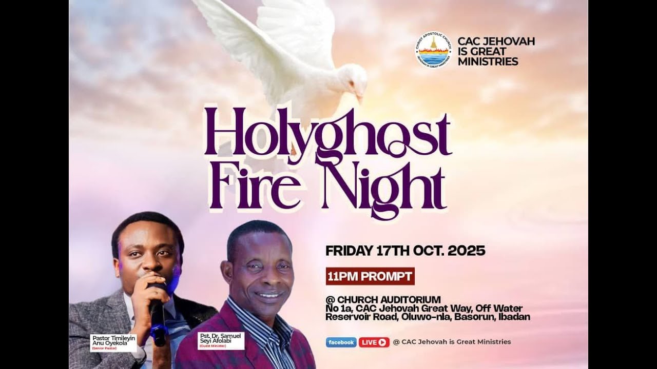 HOLY GHOST FIRE NIGHT || OCTOBER EDITION || 17-10-2025 || - YouTube