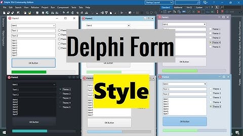 تغيير استايل الفورم في دلفي Delphi Form Style