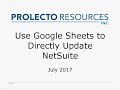 Prolecto: Google Sheet Applicator for NetSuite 20170709