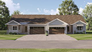 Ranch Style House Plan - Webster Duplex - HPC 34009