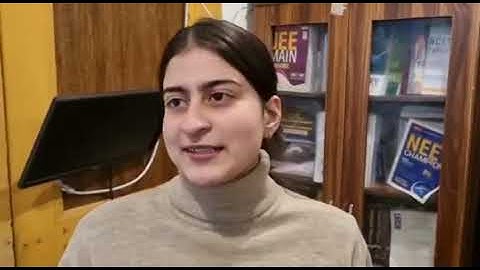 Aroosa Parvaiz from Ellahibagh Srinagar who secured first position with 99.8% in Medical stream