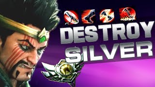 DESTROYING SILVER ELO PLACEMENT MATCH