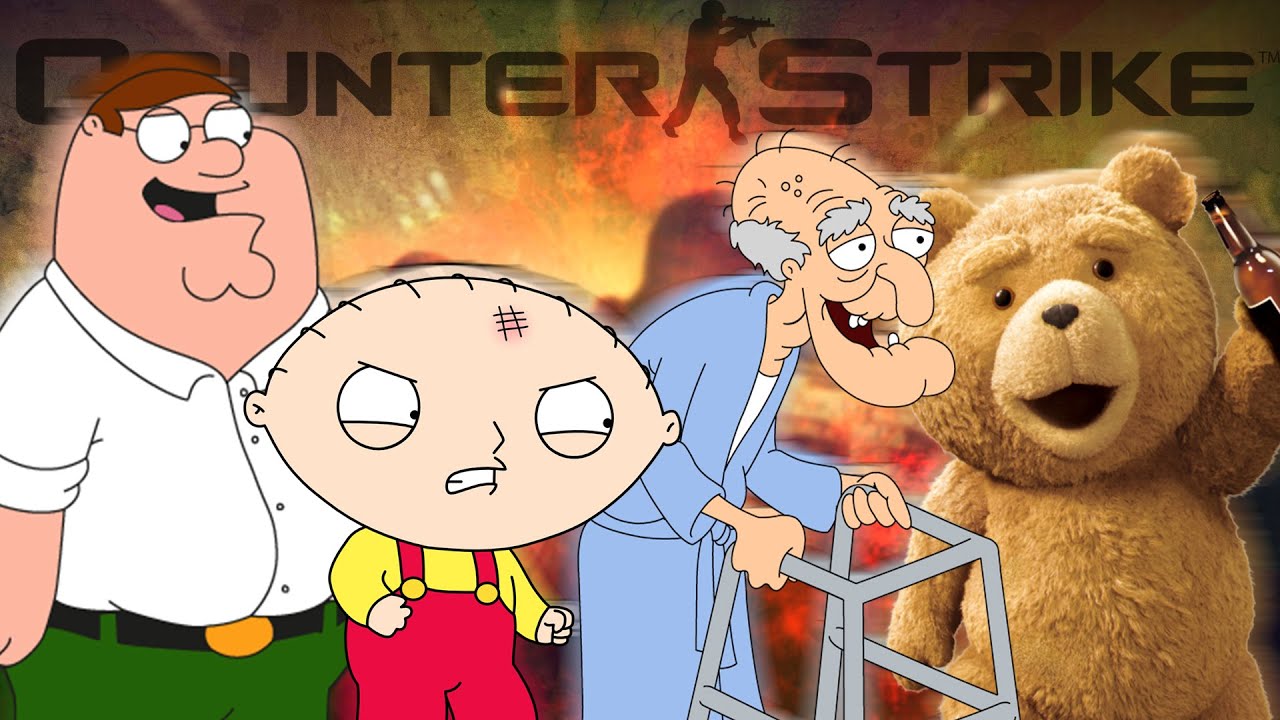 Family Guy and ted plays CSGO! (Voice Trolling)