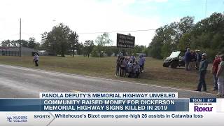 Six years after his death, Panola County unveils highway sign honoring fallen deputy Chris Dickerson