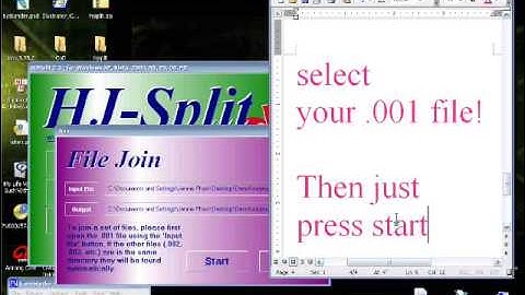 How to use hjsplit