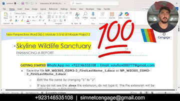 New Perspectives Word 365 | Module 3: End of Module Project 2 #SkylineWildlifeSanctuary