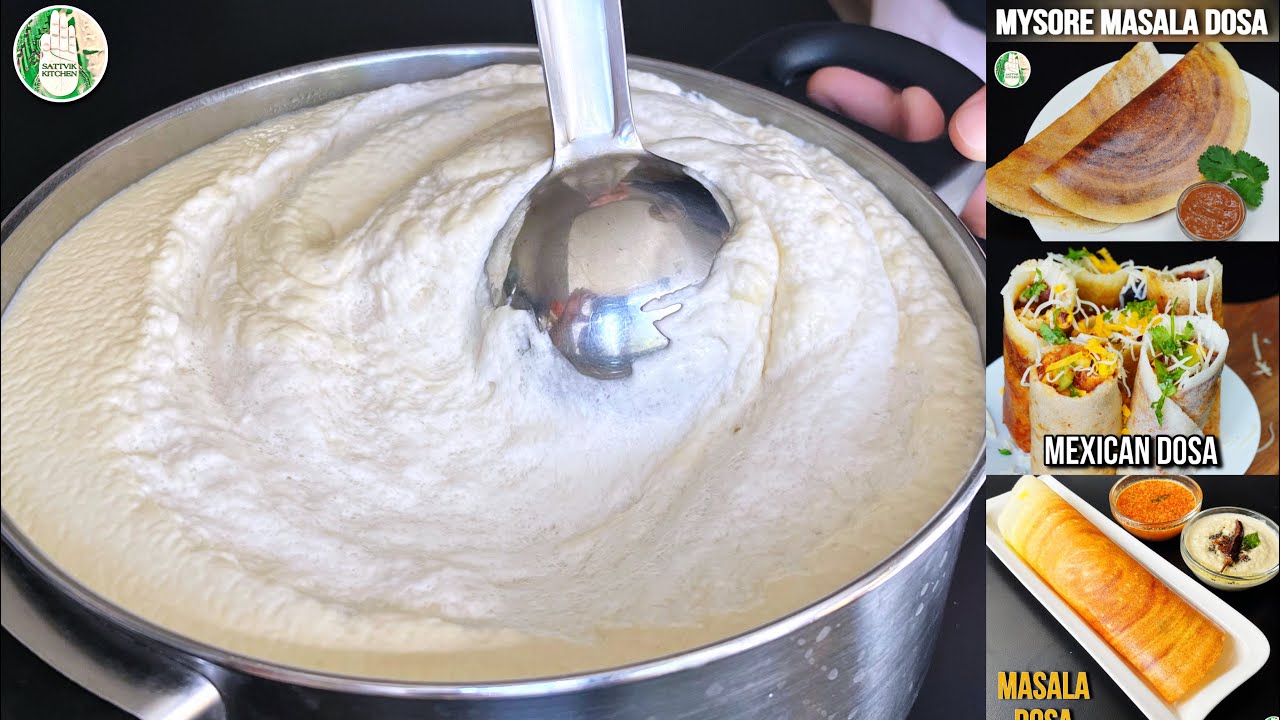 1 ingredient & Unbelievable Fermented Dosa batter - Dosa Variety  that you can eat every day!