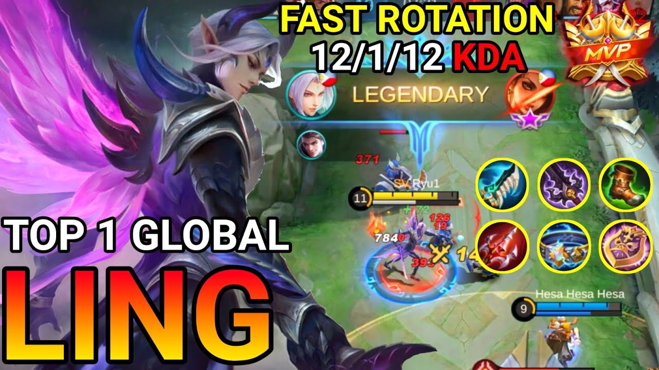 fast rotation!! best build ling 2021 | cara main ling hypercarry 2021 by top 1 global [Ryu1]