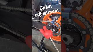 Adjust and maintain the chain on your bike.