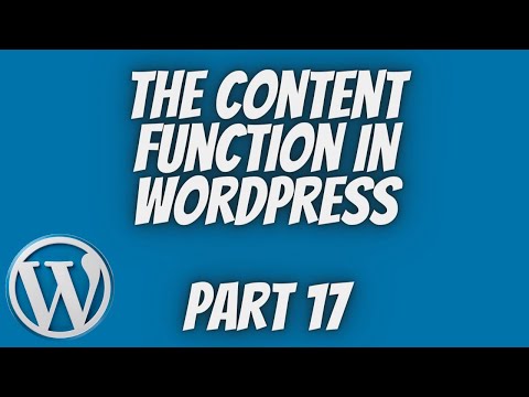 The Content Function Wordpress | Wordpress Theme Development Part 17 | Tech Tian