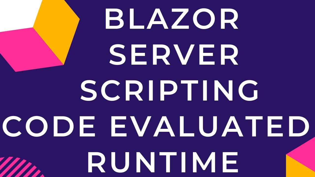 Blazor Server Scripting Code evaluated at Runtime - YouTube