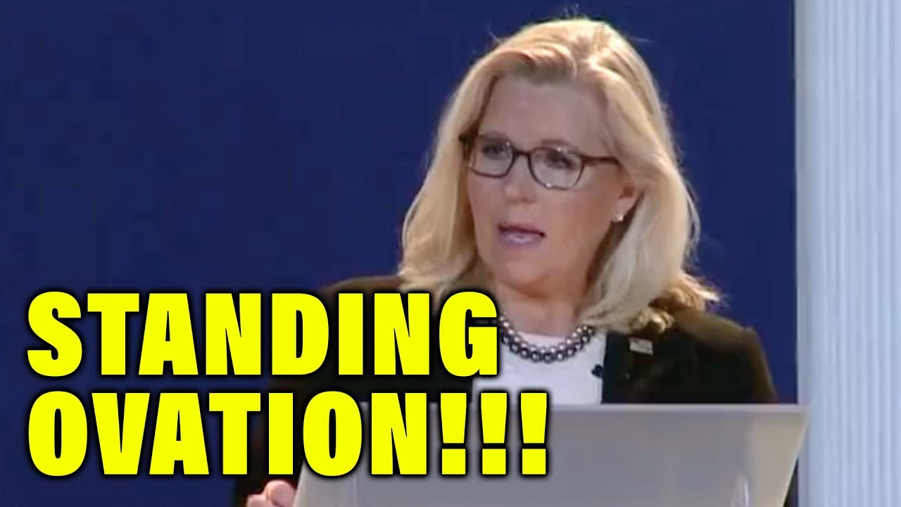 Download BREAKING: Liz Cheney gets standing ovation from Republican audience SLAMMING Trump