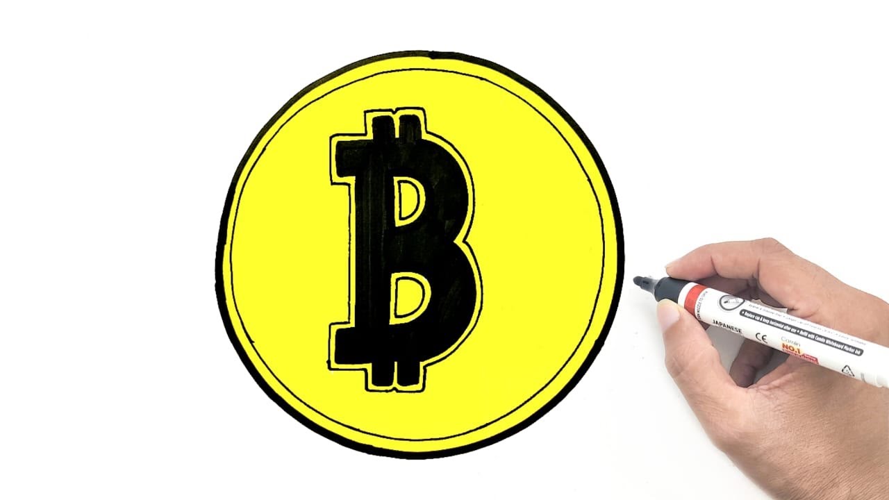Bitcoin Logo drawing |  How To Draw Bitcoin Logo Easy | YoKidz Channel | YoKidz Drawing