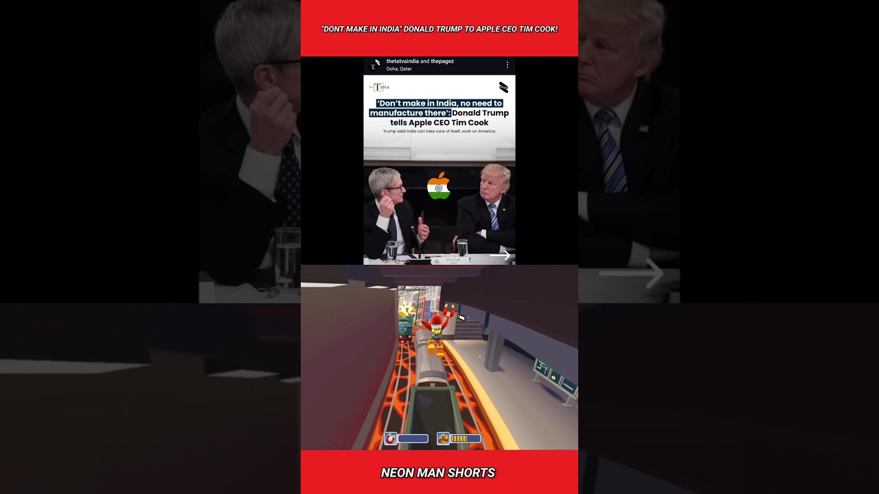 "Dont make in India" Donald Trump to Apple CEO Tim Cook! 😳 