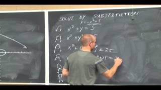 Intermediate Alg Section 9.5 Systems of Nonlinear Equations