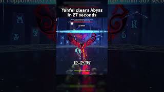 Yanfei Clears Abyss in 27 Seconds