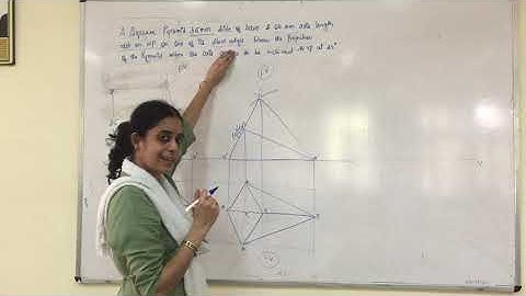 EGDL - Projection of solids - Square Pyramid  Slant Edge - Dr Nandini R
