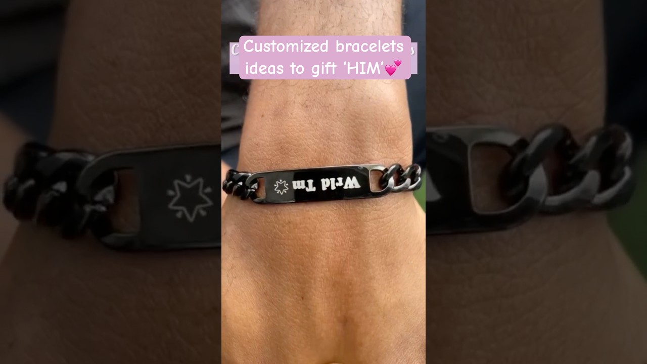 CUSTOMIZED MEN’s BRACELET IDEAS IN BLACK COLOUR…