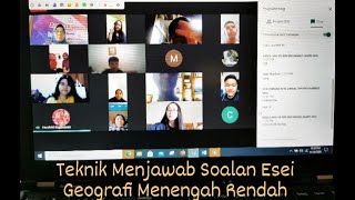 TEKNIK MENJAWAB SOALAN BAHAGIAN C (ESEI) GEOGRAFI MENENGAH RENDAH