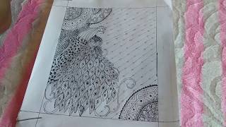 madhubani easy peacock painting simple