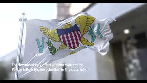 Virgin Islands US flag with 3d effect blowing in the wind 3D Flag V2 long