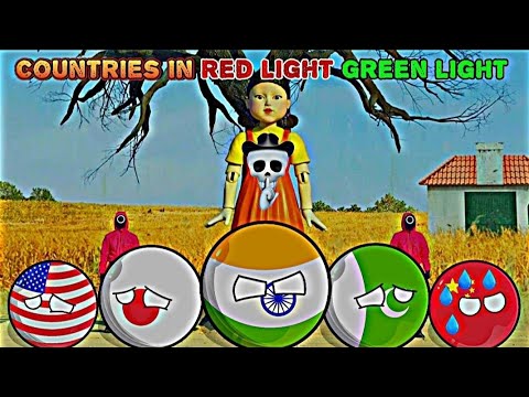 Countries in Green Light Red Light 😨 | EPISODE 2 | countries in Squid Game series🔥#countryballs#edit