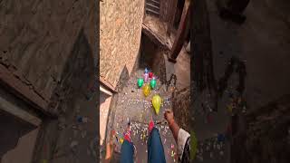 new Parkour football ⚽ and balloon🎈🥰hai balloon😍drop challenge.?😱#parkour #running #viral #yt