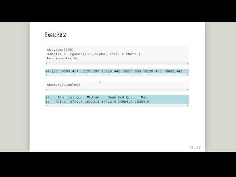 Simulating The Gamma Distribution - Worked Example