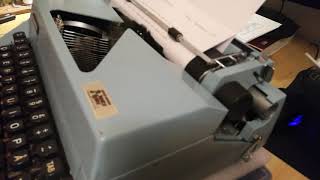 1966 Facit typewriter in action