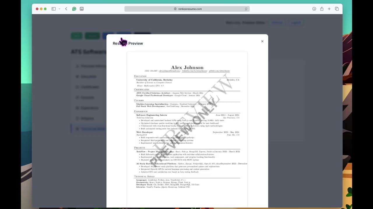 Best FREE ATS-Friendly Resume Builder for Software Engineers 2025