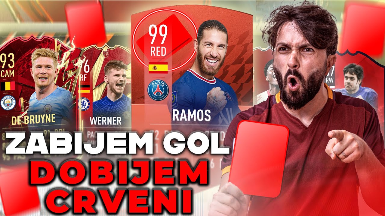 DRAFT ALI KAD ZABIJEM GOL MORAM DOBITI CRVENI KARTON! FIFA 22 CHALLENGE