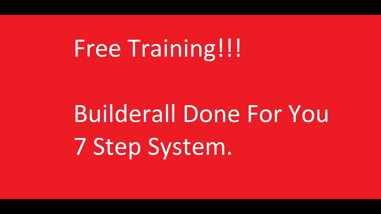 Step #1 BuilderAll Affiliate Side Hustle Done For You Affiliate Program/ Setup 7 day free trial