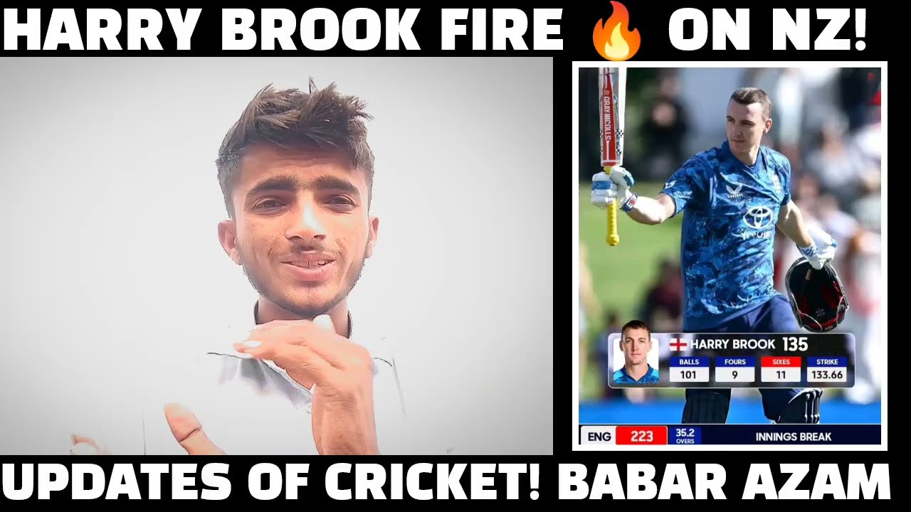 Harry brook Fire on Nz bowling 135* Runs in 1 match!