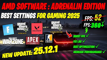 AMD Software Adrenalin Edition New update 25.12.1 Best Setting For Gaming 2025 | AMD 25.12.1 Update