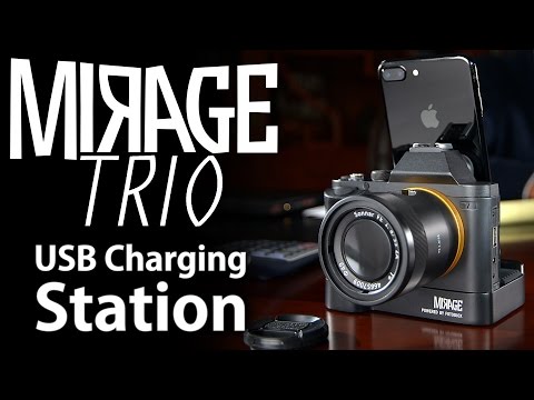 Charge three devices at once with the Mirage Trio 3 Way USB Charging Station!