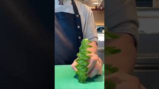 knife skill Cucumber into great pattern