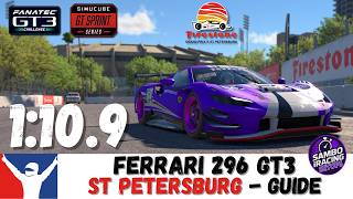 iRacing Ferrari GT3 St Petersburg Guide 1109 Ferrari 296 St Pete Track Guide