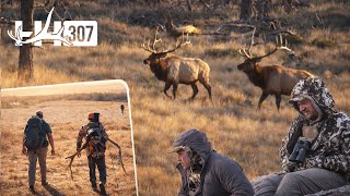 Wyoming Bull Down Big Bulls Showed Up At The Wrong Time Late Season Bull Elk Hunt 4K