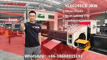 Side-mounted three chuck pipe fiber laser cutting machine | tube fiber laser cutting machine