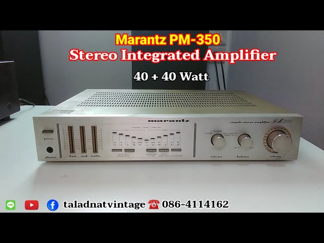Marantz PM-350 Stereo Integrated Amplifier 40 + 40 Watt - YouTube