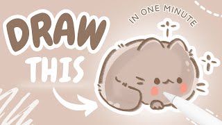 How to Draw a Cute Kawaii cat in 1 Minute!🐱✨ || Easy Step-by-Step Tutorial