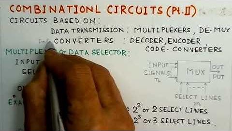 Combinational Circuits (Pt.II) -A conceptual video Lecture