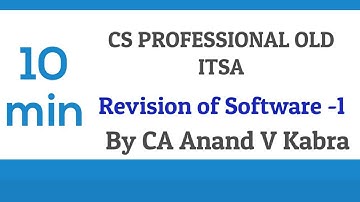 CS PROFESSIONAL (OLD) ITSA Revision - Software