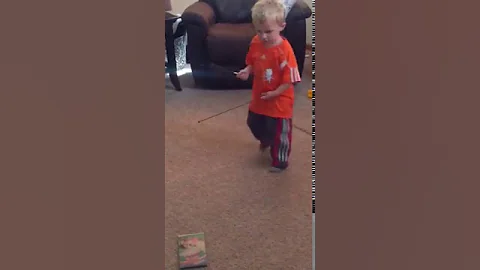 Connor angry cowboy dance 3.5 yrs