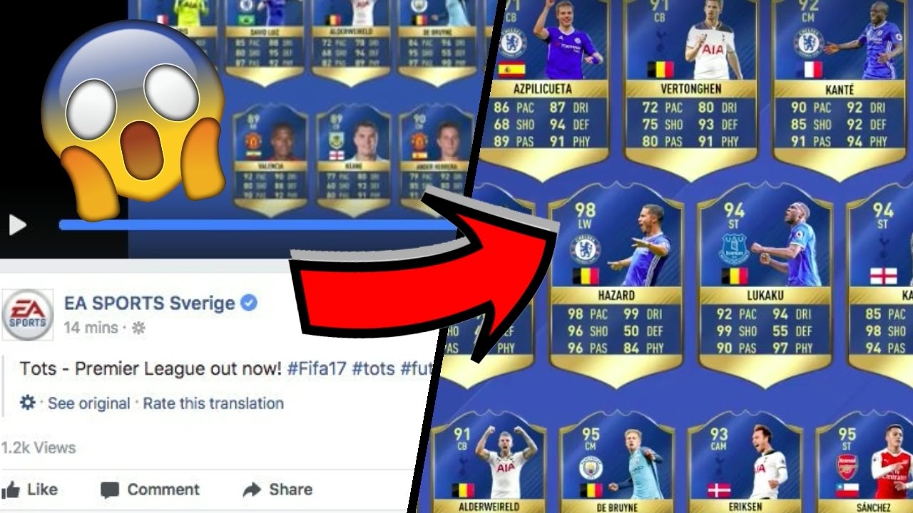 OFFICIAL PREMIER LEAGUE TOTS LEAKED! | TEAM OF THE SEASON | FIFA 17