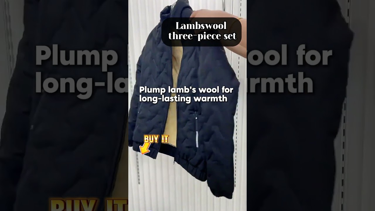 Stay warm this winter with our cashmere lamb suit set 