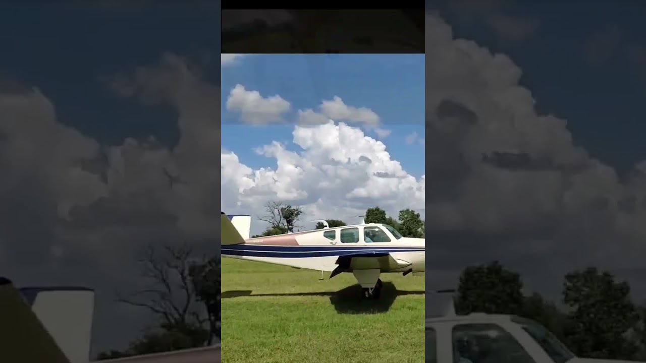 VTail Bonanza Grass Landing