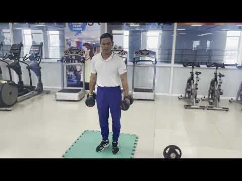 Video Thầy Nga-Nhóm cơ tay-Bài tập cơ tay trước với tạ tay... - youtube