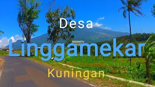 Perjalanan Santai dengan Pemandangan Gunung Ciremai di Desa Linggamekar